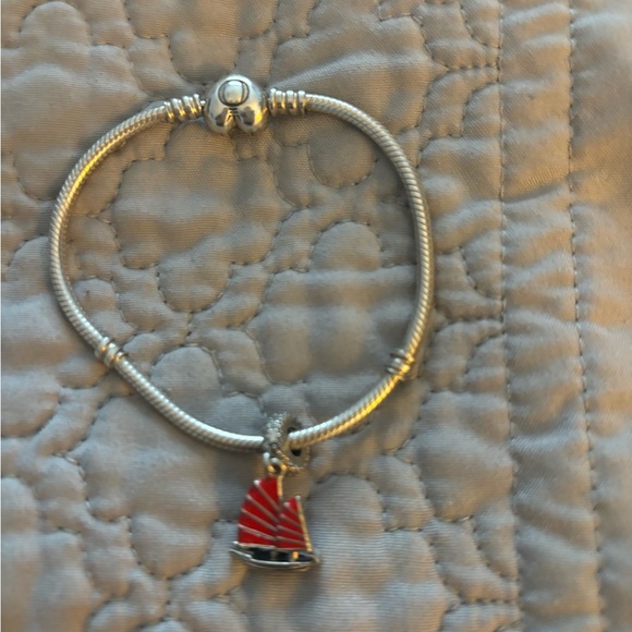 Pandora bracelet and sailboat charm - Picture 2 of 4